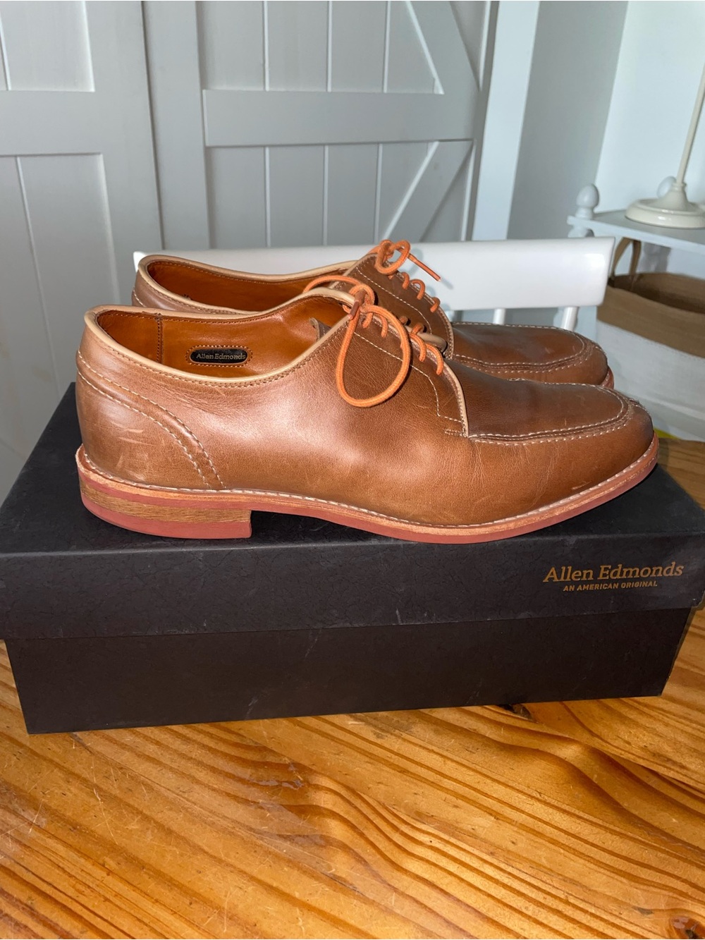 Allen Edmonds Clark Street Dress Shoes In Natural Sz 9.5 Wide